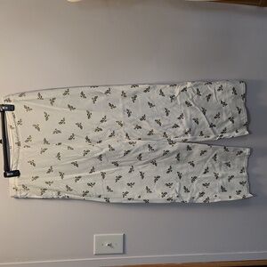 Burt's Bees baby brand honey bee pattern pajama pants size M 98% organic cotton